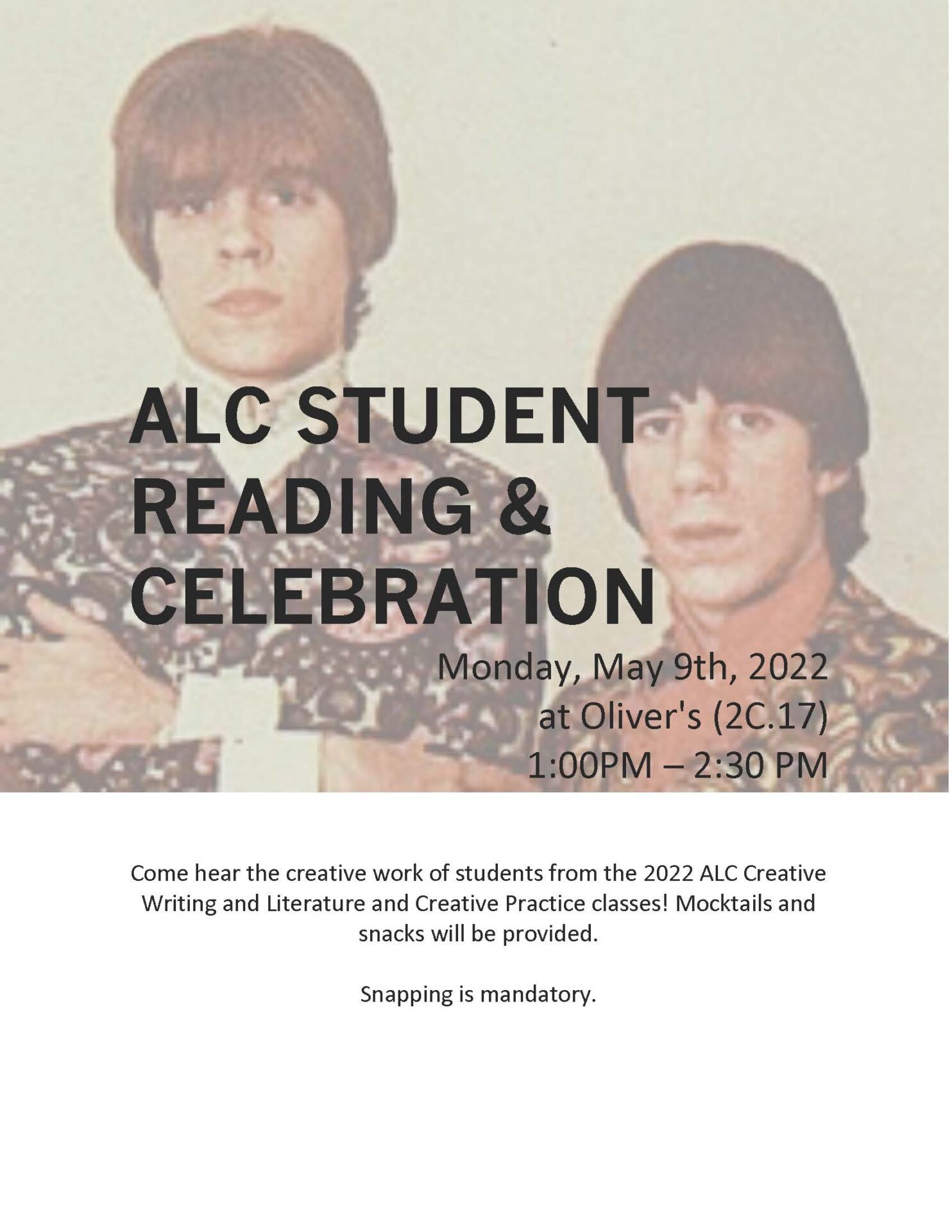 Affiche de la célébration de la lecture de l'ALC