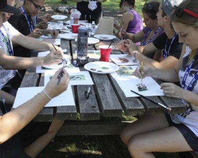 Students at an Outdoor Education camp