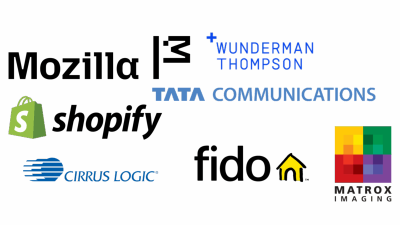 Logos de différentes entreprises