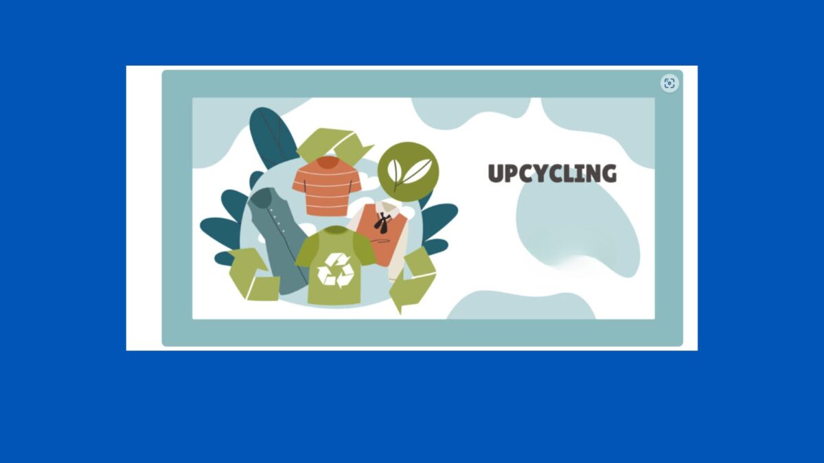 Affiche sur le recyclage des vêtements. Vêtements avec symbole de recyclage.