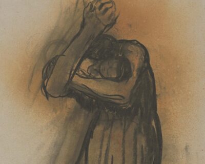 Stehende-Mutter-Saugling-ans-Gesicht-druckend-Standing-Mother-Pressing-Infant-to-her-Face (en anglais)