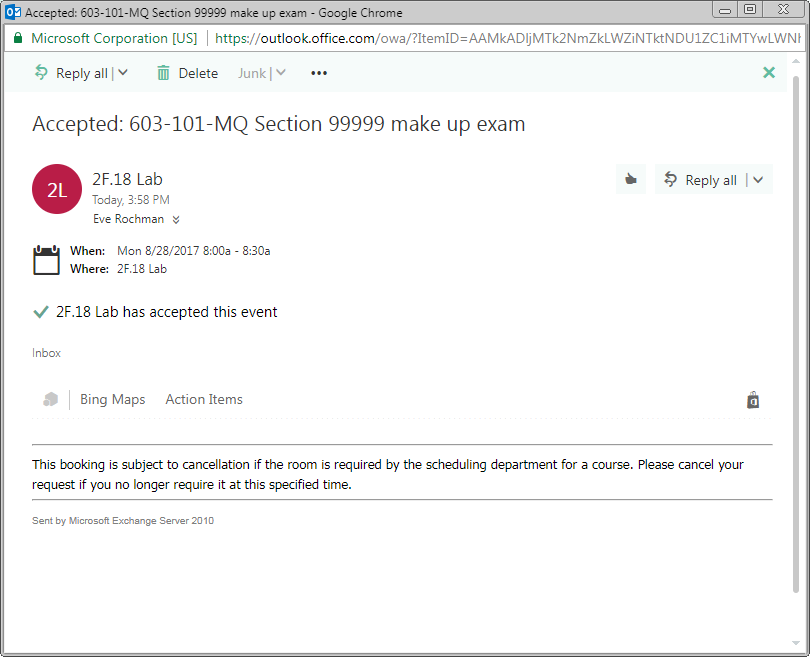 Adhoc Computer Lab and Cart Booking Using Microsoft 365 Calendar