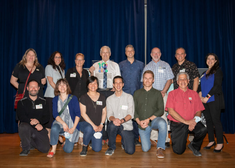 Members of DALC celebrate 10th anniversary at SALTISE Conference in June.