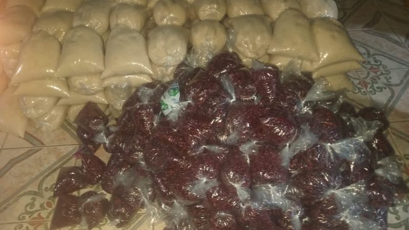 Des denrées alimentaires achetées grâce à la collecte de fonds du profil Études Nord-Sud            