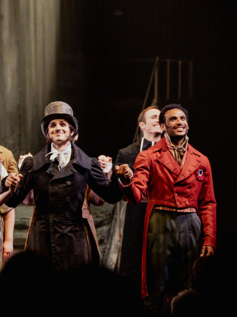Photo: Nathan playing Marius in Les Misérables. Photo credit: Sophia Chen.