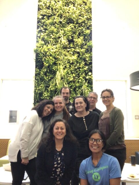 Pictured: SH Winter 2023 cohort: top row left to right: Gianna Di Giacomo-Smith (Campus Life and Leadership), Trudy St. Croix (CLL), Matthew Rettino (Academic Skills Centre), Wendy Willis (Administration Technician), Jaime Hutchison (Facilities Management), Stavroula Vitoratos (Library). Bottom row, left to right: Azra Khan (Human Resources), Jenn de Vera (Sustainability Office)