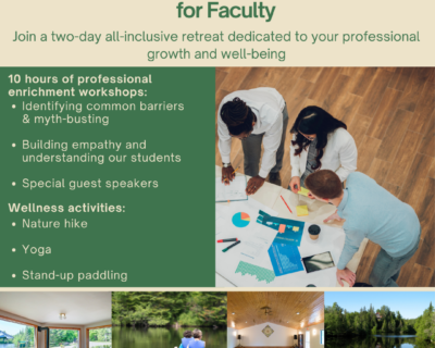Read more about: Limited spots for Faculty Retreat!
