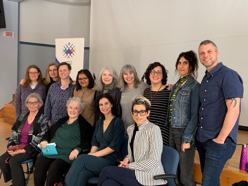 Photo de groupe du panel du 6 mars avec Greta Hofmann Nemiroff