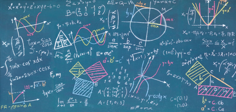 Physical and mathematical sciences for the engineer drawing on the chalkboard