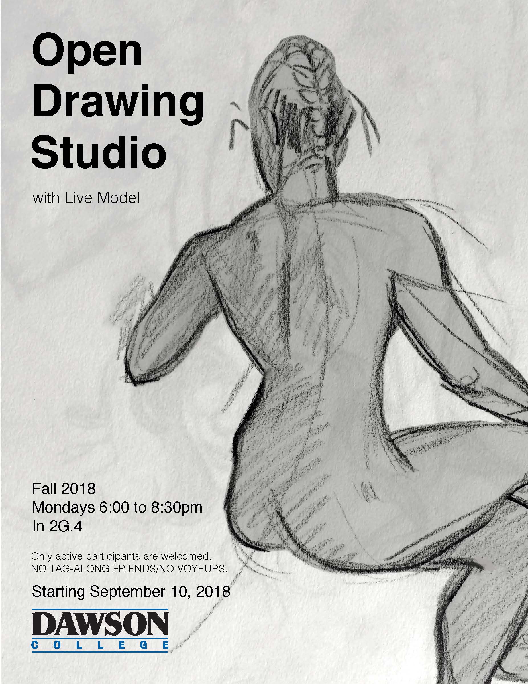 Open Drawing Studio Dawson f2018 Poster