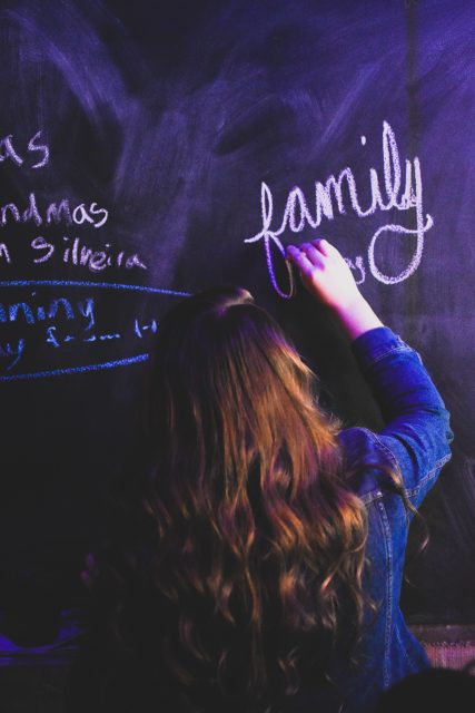 Student written on board